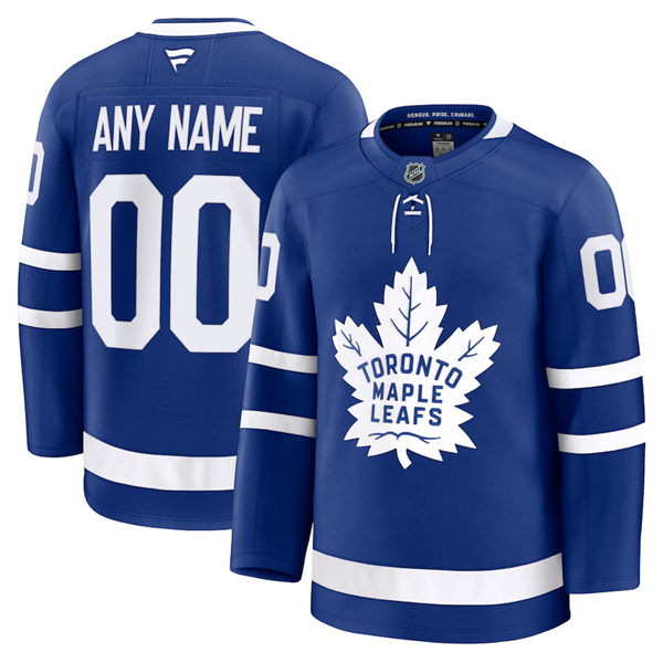 Men's Youth Toronto Maple Leafs Custom Fanatics Home Blue Premium Jersey